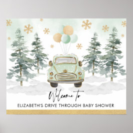 Chic Vinterlovs Drive Thru Baby Shower Parad Poster