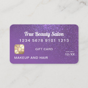 Chic Violet Glitter Kredit kort Gift-certifikat