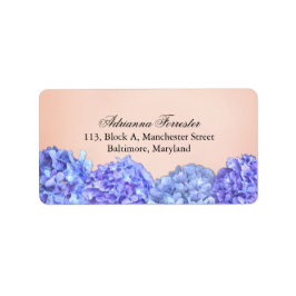 Chic Violet Hydrangeas Rosa Adressetikett