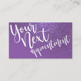 Chic Violet Lila Glitter Gradient Typografi Tidsbeställning Kort