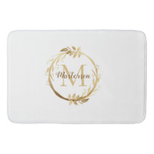 Chic Vit Guld Monogram Eucalyptus Utandning