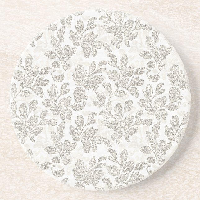 Chic Vit Kräm Blommig   Underlägg (Framsidan)