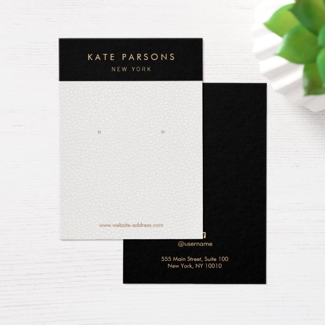 Chic Vit läder Örning av judiskt Visning Visitkort (Skivbord)