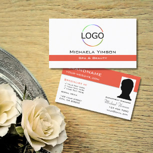 Chic Vit lax med Logotyp och fotoProfessionell Visitkort