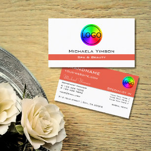 Chic Vit och lax med Logotypens Professionell Visitkort