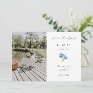 Chic Vit par Photo Blommigt Hydrangea Spara Datumet