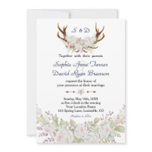Chic Vit ros Burgundy Antlers flottan Bröllop