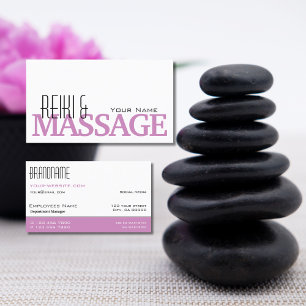 Chic Vit Rosa Snyggt enkel och Professionell Visitkort