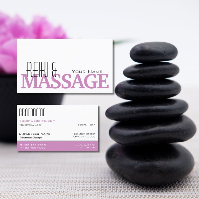 Chic Vit Rosa Snyggt enkel och Professionell Visitkort (Skapare uppladdad)