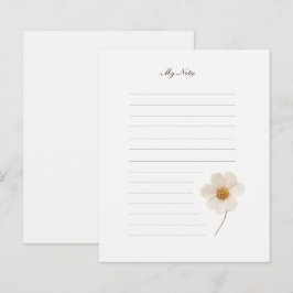 Chic Vit tryckt blomma I Lutat papper Papper