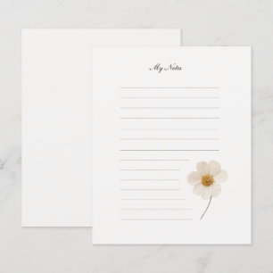 Chic Vit tryckt blomma I Lutat papper Papper