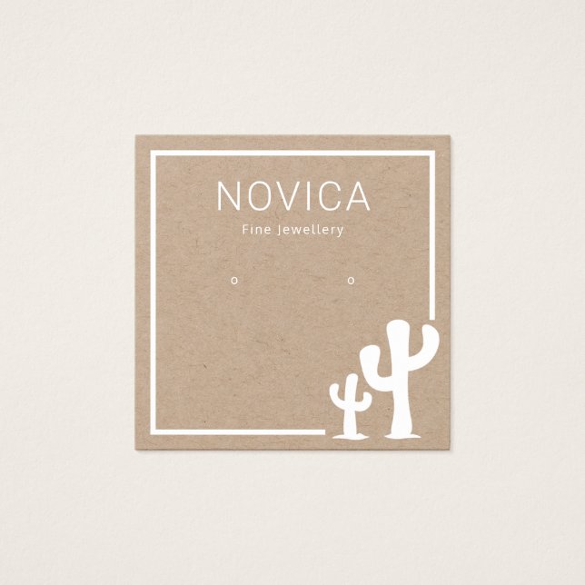 Chic Vita aktuarier på Visningen Kraft Earring Fyrkantigt Visitkort (Framsida)