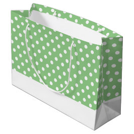 Chic-vridbara punkter på Ljust grönt vit bas Rand