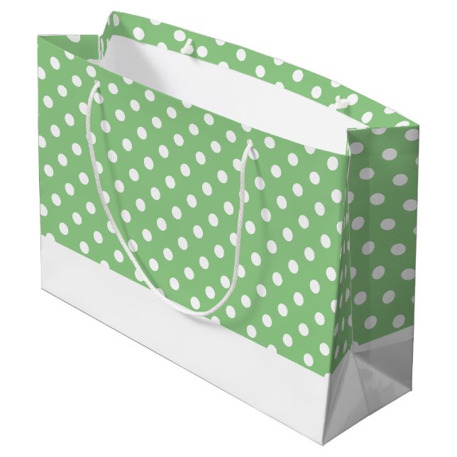 Chic-vridbara punkter på Ljust grönt vit bas Rand (Baksidan Vinklad)