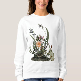Chic Watercolor Bird Greenery Blommigt Påskhare T Shirt