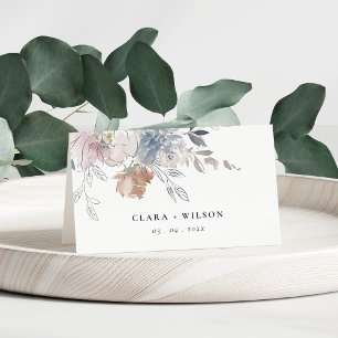 Chic Watercolor Blommigt Bröllop webbplats Placeringskort
