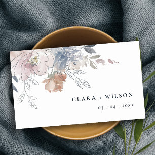 Chic Watercolor Blommigt Bröllop webbplats Tilläggskort