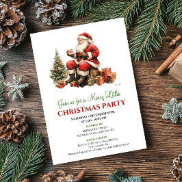 Chic Watercolor Christmas Scene Holiday Invitation Inbjudningar