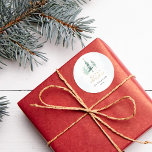 Chic Watercolor Gräs Träd God jul Runt Klistermärke<br><div class="desc">Lägg till en liten helgdag magi med vår Round Sticker. Den förtjusande designen har vattenfärgen gräs träd,  som är försedd med faux guld-folie-stjärnor och damm på blekens blå bakgrund. Perfekt för försegling av höljen eller dekorationsgåvor.</div>