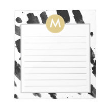 Chic Watercolor och Guld Monogram