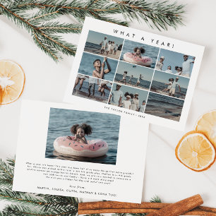 Chic What A Year Foto Collage Jul Julkort