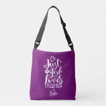 Chic Whimsycal Triathlon Lila White Calligraphy