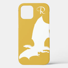 Chic White Dragon Monogram Fodral-Mate iphone case