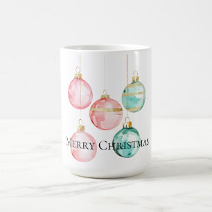 Chic White Mint Rosa Guld julprydnader Kaffemugg