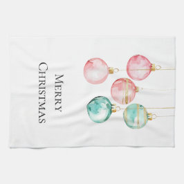 Chic White Mint Rosa Guld julprydnader Kökshandduk