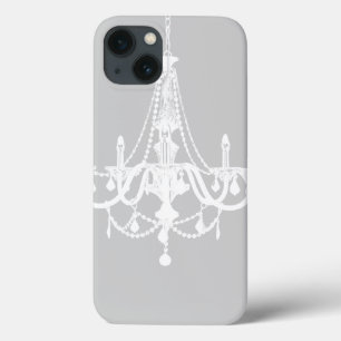 Chic White och Grått Chandelier