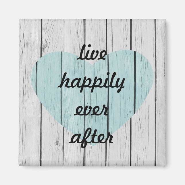 Chic White Rustic Wood Magnet (Framsidan)