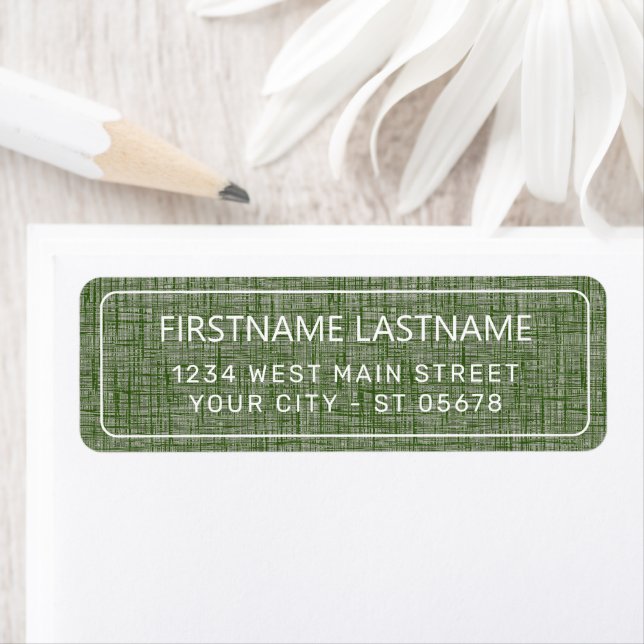 Chic White Simple Styled Typography Script Label Returadress Etikett (Insitu)