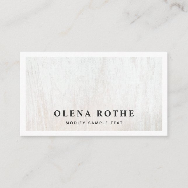 Chic White Wood Professionell Calling (Framsida)