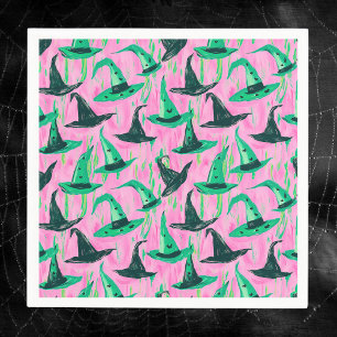 Chic Wicked Witch Hats Grönt och Black Pappersservett