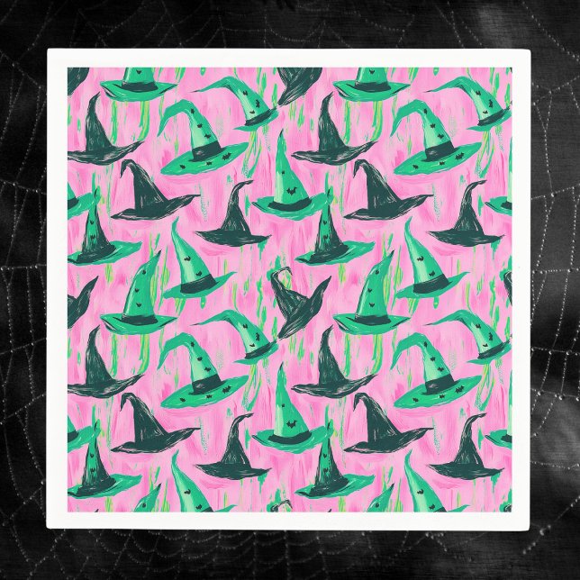 Chic Wicked Witch Hats Grönt och Black Pappersservett (Skapare uppladdad)