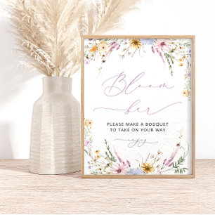 Chic Wildblombloom   Poster i nedre Pub