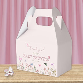Chic WildblomGirl Baby Shower Tack Presentaskar
