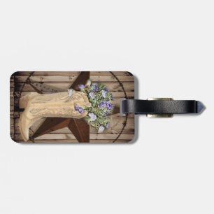 Chic Wildblomma Texas Star Western land cowgirl Bagagebricka