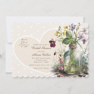 Chic WildblommMason Burk  Möhippa Inbjudningar