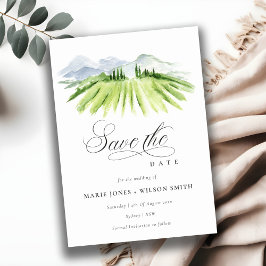 Chic Winery Vineyard Mountain Spara datumkortet Tack Kort