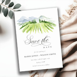 Chic Winery Vineyard Mountain Spara datumkortet Tack Kort