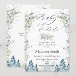 Chic Winter Baby Det är Kall utanför babyskabindra Inbjudningar