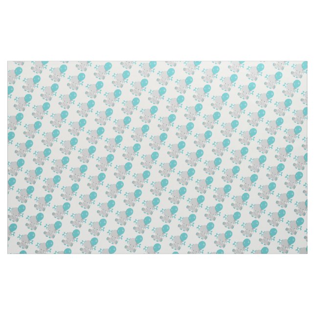 Chic Wood Teal Elephant Gender Neutral Baby Tyg (Fat Quarter)