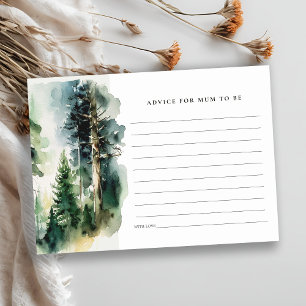 Chic Woodland Forest Advice for Morsa Baby Shower Tilläggskort