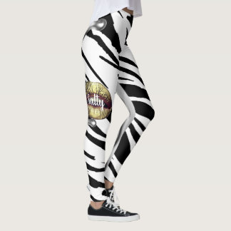 Chic Zebra mönstrad Personlig Leggings