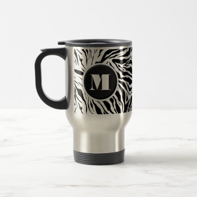 Chic Zebra tryck Monogram Resemugg (Vänster)