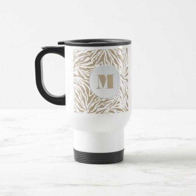 Chic Zebra tryck Monogram Resemugg (Vänster)