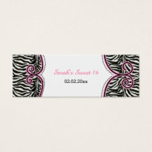 Chic Zebra tryck Rosa Personlig Gift Märkres