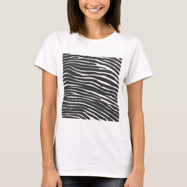 Chic Zebra tryck T Shirt (Framsida)