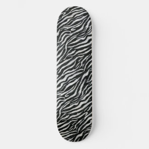Chic Zebrarandomstryck Estetik Mini Skateboard Bräda 18,5 Cm